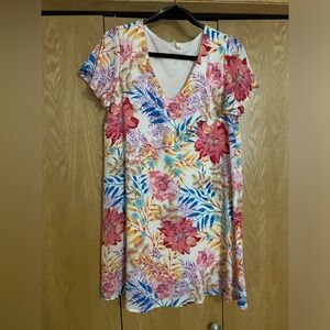 Tropical Print Dress